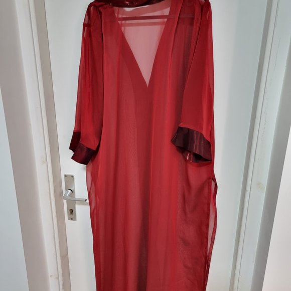 VINTAGE 90s' red sheer cover up - Picture 8 of 8